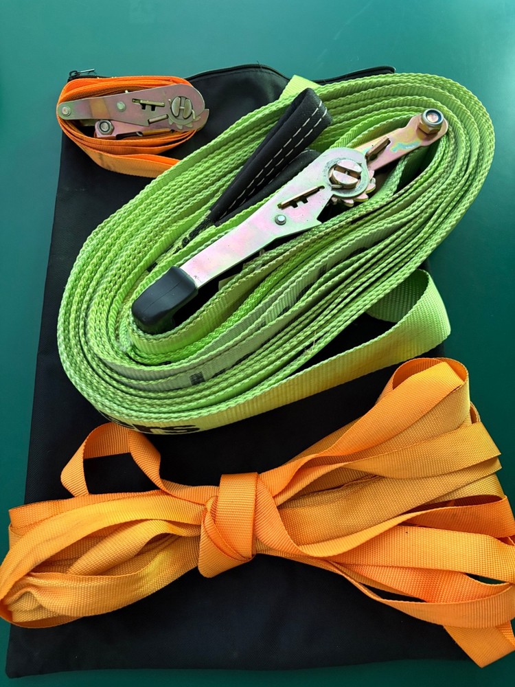 Slackers brand Slackline Kit – 50ft Adjustable Line with Bag & teaching line
