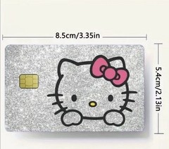 3 PACK HELLO KITTY PINK PURPLE SILVER Credit Debit Card Skin Cover Set Lot