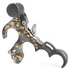 3/4Finger Thumb Trigger Compound Bow Release RHLH Archery Aid UV Button Shooting