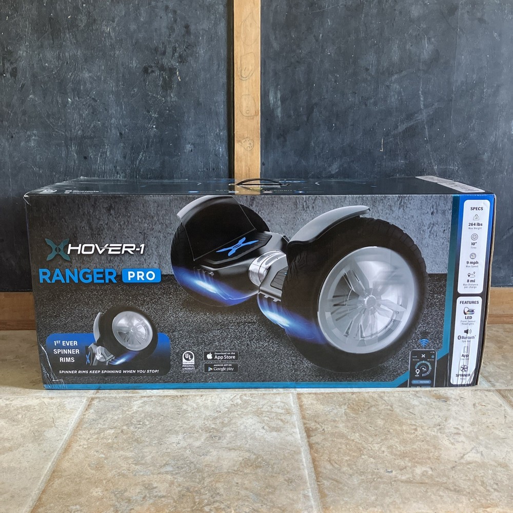 Hover-1 Ranger Pro Self-Balancing Scooter 10” Tires 9mph 8mi App LED H1-RGPRO