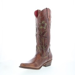 Bed Stu Valencia II F331004 Womens Brown Leather Slip On Western Boots
