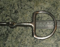 Stainless Steel Used D-Bit 4 3/4 inch Snaffle bit