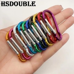 100PCS Carabiner Keychain Clip Aluminum Snap Hook Key Ring Camping Outdoor