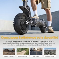 Ausom L2 Max Electric Scooter, 1000W Motor,90km Max Range,10in Tires E-Scooters