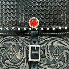 Western Leather Horse Saddle Bag Tooled Genuine Cow Hide 10 L x 10 W x 3 ½ Dw2