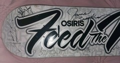 Osiris Feed The Need Signed Skateboard Deck Rare