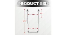 Trailer Spare Tire Carrier Bracket,Side-Mount U-Bolt 4/5 Lug Wheels,Tires to 15″