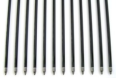 12 Shiny Black® 30″ Premium Fiberglass Hunting / Target Arrows w/ Screw-In F.P.
