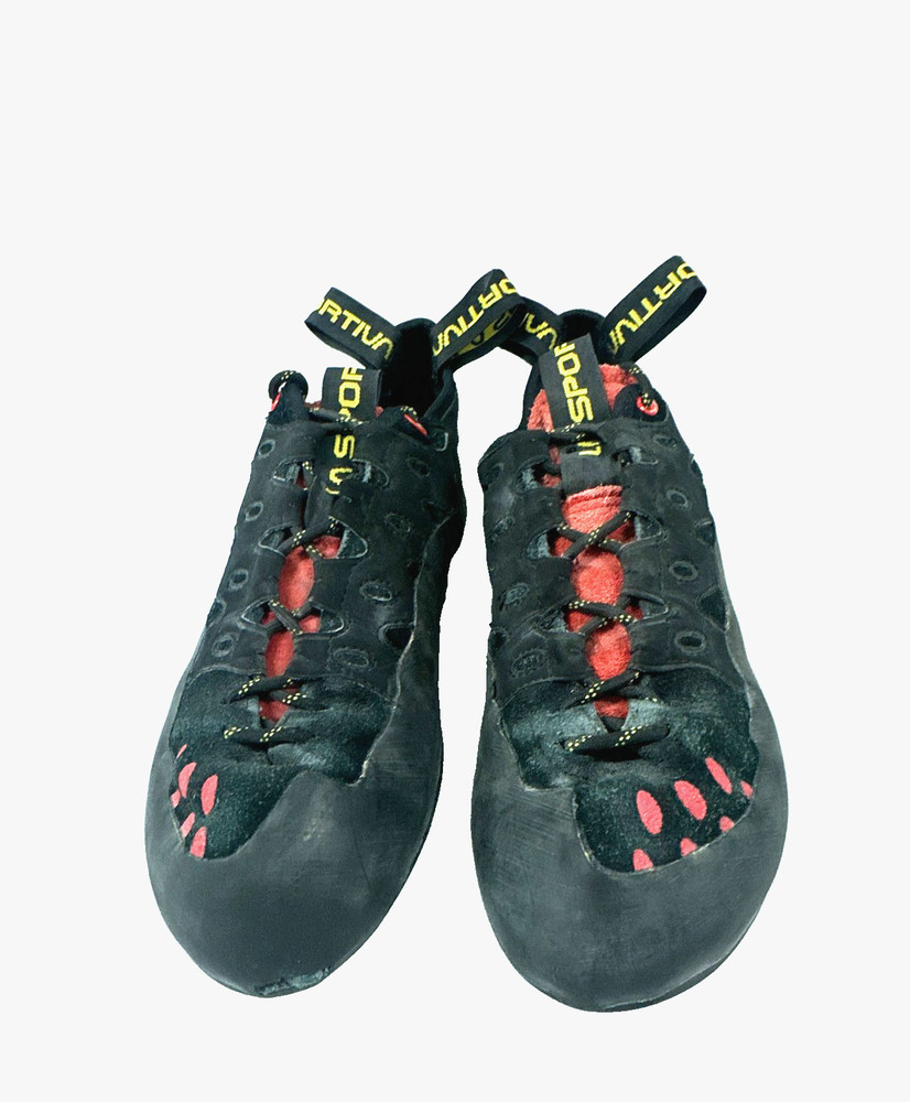 La Sportiva Tarantulace Climbing Shoes Mens 41.5 Black Red Bouldering Gym Lace