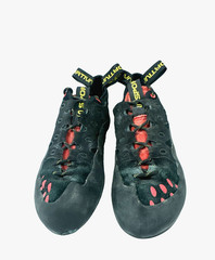 La Sportiva Tarantulace Climbing Shoes Mens 41.5 Black Red Bouldering Gym Lace