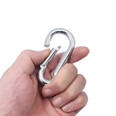 Stainless Steel Spring Snap Hook Carabiner Home Gym Body Building Weightlifting