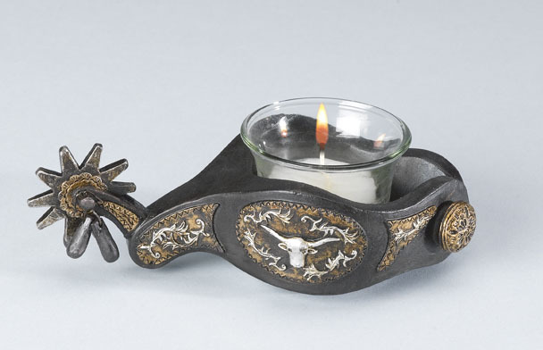NEW! Western SPUR VOTIVE CANDLE HOLDER 6 1/2″ L x 2 1/2″ H x 3″ W