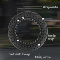 GYL 60/70-6.5 Scooter Tires：10 Inch 10/70-6.5, Solid Tire-Blue 2pcs