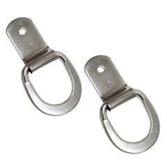 2 pk of Stainless Steel Saddle Repair Dee Clip 1-3/4″ D-Ring