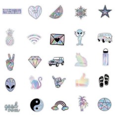 Mixed VSCO Holographic Cartoon Stickers Luggage Skateboard DIY Cute Graffiti