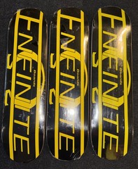 Infinite Boards Skateboard Deck 3/pcs, Bold Graphic Black & Yellow Logo, Read D*