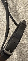 Vintage Crosby England Leather Horse Bridle Snaffle Bit Braided Reins Simco