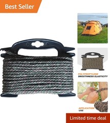 Durable 1/4″ x 50′ Utility Cord – 30lbs Strength for Marine & Household Use