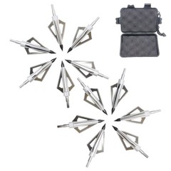 24pcs 3 Fixed Blade Archery Hunting Broadheads 125 Grain with Case Arrow Head