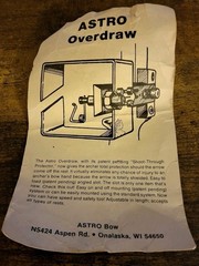 Vintage Astro Overdraw Shoot Through Protector Archery Shooting Hunting
