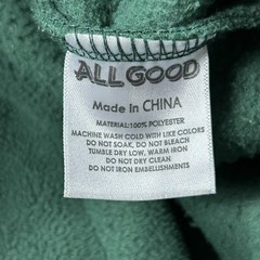 All Good Anorak Spray Jacket Olive Green Orange Pullover Fleece Men XL READ