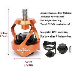 Compound Bow Stabilizer Aluminum Alloy Dampener Screw Hunting Shooting Accessory