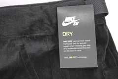 Nike Mens 40 Shorts Corduroy Dri Fit Flex Casual Belted Pockets SB Black $65 NEW