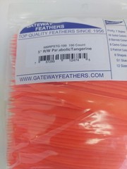 100 Pack Gateway Feathers 5″ Right Wing: Parabolic Tangerine Orange 500RPSTG-100
