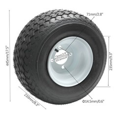 8» Wheels Tire Rim 4 x 4» Rear Hubs 23T Fr Go Kart Quad Buggy Golf Cart Mower