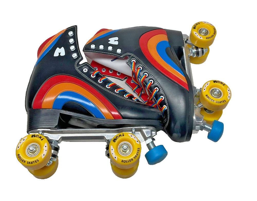Moxi Rainbow Rider SkatesAsphalt Black10.0
