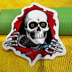 🔥 Powell Peralta OEM Bones Ripper Skateboard CLEAR Die-Cut Sticker SHIPS TODAY