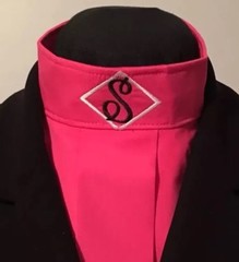 English Hunt Seat Ratcatcher White Show Bib Dickie With Personalized Collar