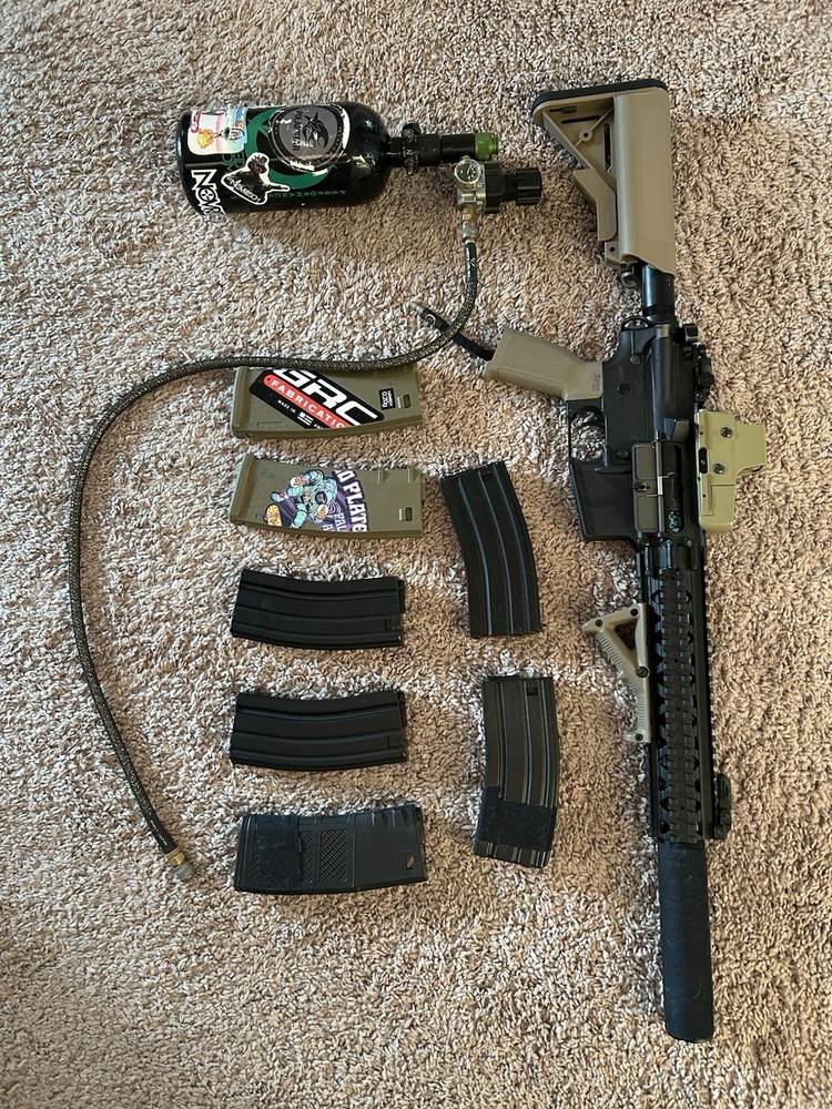 HPA polarstar jack converted G&G cm18 mod 1 plus full setup(mags,bbs,vest,helmet
