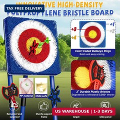 Axe Throwing Game for Backyard – Steel Frame Ax Throw Kit for Kids & Adults – Br