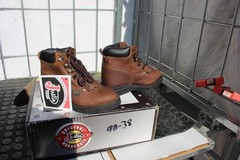 40-38 New child 8.5D Justin Aged Bark lace up work boots was 89.00