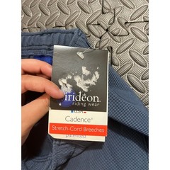 Irideon Cadence Classic Breeches Women Medium Blue Stretch-Cord Knee Patch USA