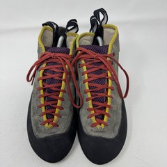 Evolv Climbing Shoes Men’s Lace Up Gray Red Yellow Size 12.5 US