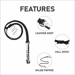 Genuine Cow Hide Leather Bullwhip 04 Feet Long 12 Plaits Heavy Duty Whip
