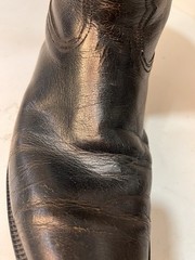 Cowboy Boots For Men Elegant Black Textured Leather Made In Spain 11 1/2D