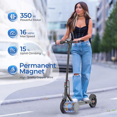 Electric Scooter, 8.5″ /10“Tire, 16/19/22Mph Top Speed, 12/22/28 Miles Long Rang