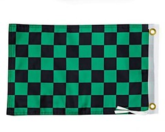 Black and Green Checkered Flag 12×18 Inches – Perfect for UTV ATV SxS Whips