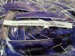 12 Ozark 4 1/2″ Left Wing Target Maxx Feathers Dozen Fletchings, Vanes 4.5 inch