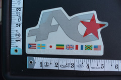 All City Stars Skateboards Mad Circle Clear Z14B Vintage Skateboarding STICKER