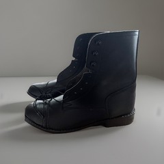NEW In Box Dover Saddlery Black Lace-up Leather Like Paddock Boots Woman Sz 9.5