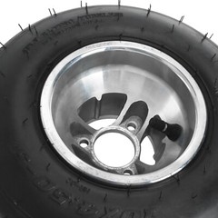 10×4.50-5 Go Kart Front Wheel Tire 5 Inch Aluminum Rim 3 Stud Slick Racing Cart