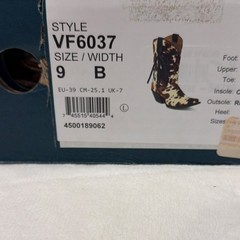 Tony Lama VF6037 Women’s Western Apache Hair on Calf Cowhide Boots Size 9