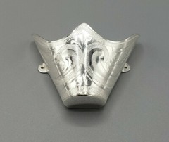 WESTERN COWBOY BOOT TIPS Pair – Silver Engraved Flat Tips w Heel Guards