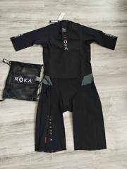 ROKA Men’s Viper X II Swimskin – Short Sleeve Size LT Color Black/Torch New