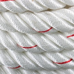 1inch × 120FT High Strength Braided Rope Breaking Strength 3400 Pounds White Red