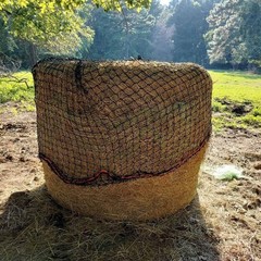 Large Round Bale Hay Net, Slow Feed Knotless Design Hay Net Feeder for Livest…
